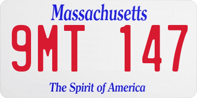 MA license plate 9MT147