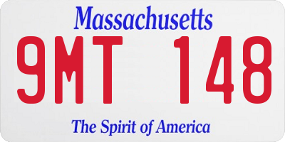MA license plate 9MT148