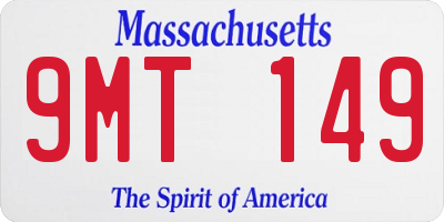 MA license plate 9MT149