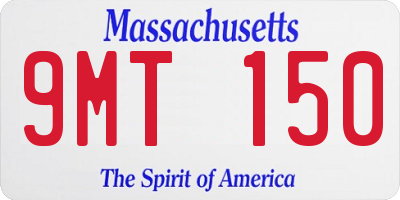 MA license plate 9MT150