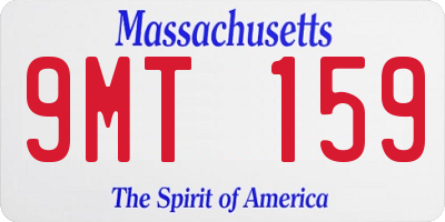 MA license plate 9MT159