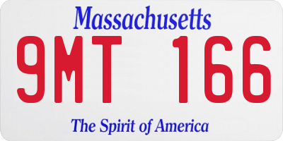 MA license plate 9MT166