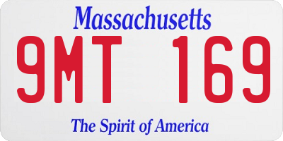 MA license plate 9MT169