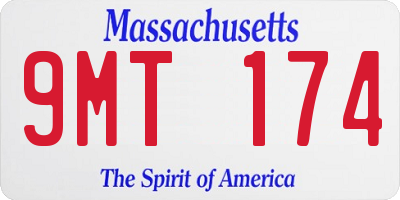 MA license plate 9MT174