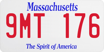MA license plate 9MT176