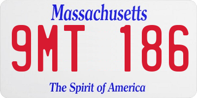 MA license plate 9MT186