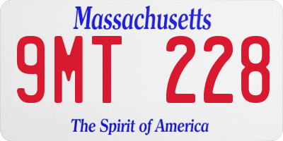 MA license plate 9MT228
