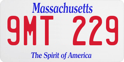 MA license plate 9MT229