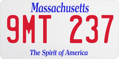 MA license plate 9MT237