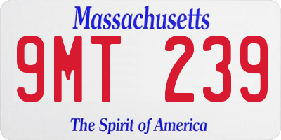 MA license plate 9MT239