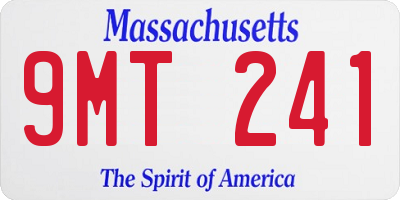MA license plate 9MT241