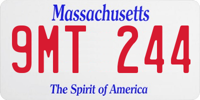 MA license plate 9MT244
