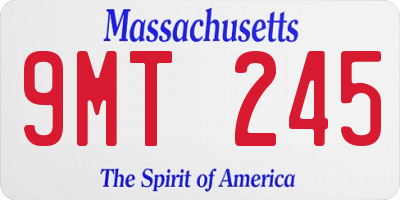 MA license plate 9MT245
