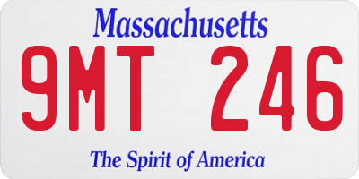 MA license plate 9MT246