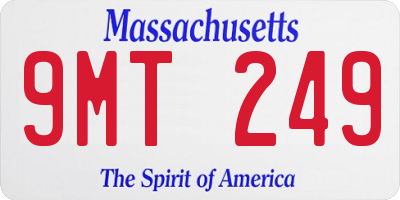 MA license plate 9MT249