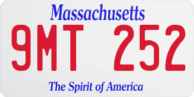 MA license plate 9MT252