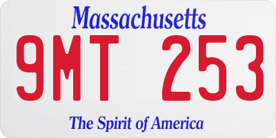 MA license plate 9MT253