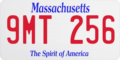 MA license plate 9MT256