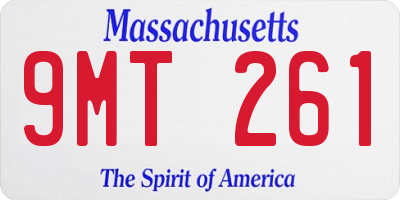 MA license plate 9MT261