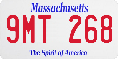 MA license plate 9MT268