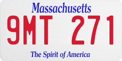 MA license plate 9MT271