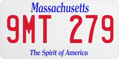 MA license plate 9MT279