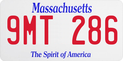 MA license plate 9MT286
