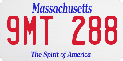 MA license plate 9MT288