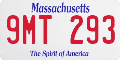 MA license plate 9MT293