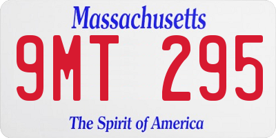 MA license plate 9MT295