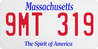 MA license plate 9MT319