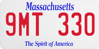 MA license plate 9MT330