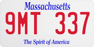 MA license plate 9MT337