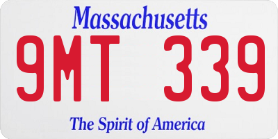 MA license plate 9MT339