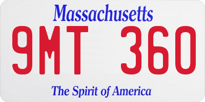 MA license plate 9MT360