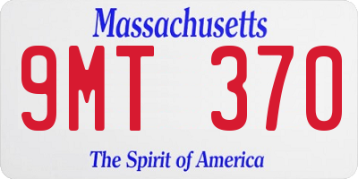 MA license plate 9MT370