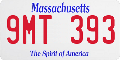 MA license plate 9MT393