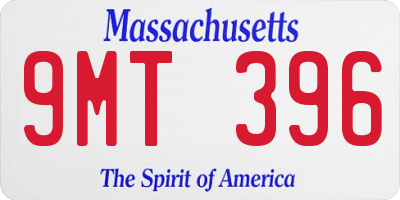 MA license plate 9MT396
