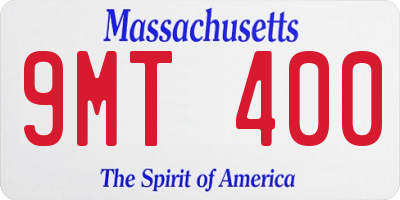 MA license plate 9MT400