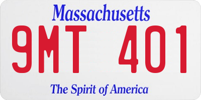 MA license plate 9MT401