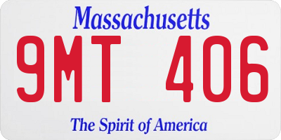 MA license plate 9MT406