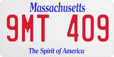 MA license plate 9MT409