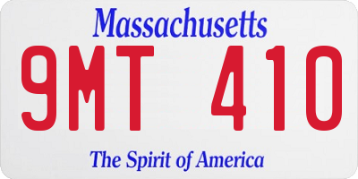 MA license plate 9MT410