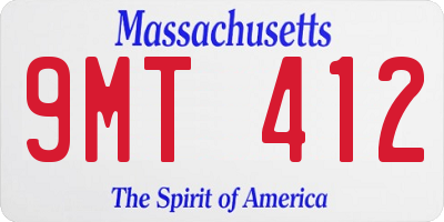 MA license plate 9MT412