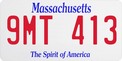 MA license plate 9MT413