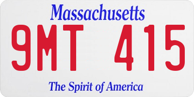 MA license plate 9MT415