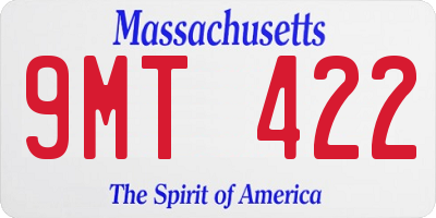 MA license plate 9MT422