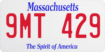 MA license plate 9MT429