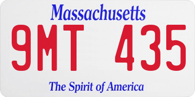 MA license plate 9MT435