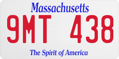 MA license plate 9MT438